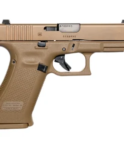 GLOCK 19XV 9mm Crossover 17-Round Pistol with coyote polymer frame and compact slide.