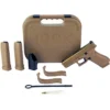 GLOCK 19XV 9mm Pistol package with factory Glock hard case, two 17-round magazines, magazine loader, interchangeable backstraps, cleaning rod, and cleaning brush.
