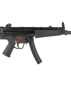 Century Arms AP5 Navy 9mm semi-automatic pistol with 8.5-inch threaded barrel, flash hider, Navy-style grip, and black manganese phosphate finish.