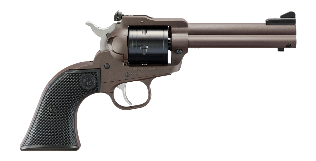 Ruger Super Wrangler America's 250th Anniversary Edition single-action revolver chambered in .22 LR and .22 WMR with a 4.62-inch barrel, Dark Bronze Cerakote finish, commemorative engraving, and 6-round cylinder.