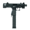 MasterPiece Arms 30T Defender 9mm top-cocking semi-automatic pistol with a 5.5-inch threaded barrel, adjustable sights, and 30-round magazine.