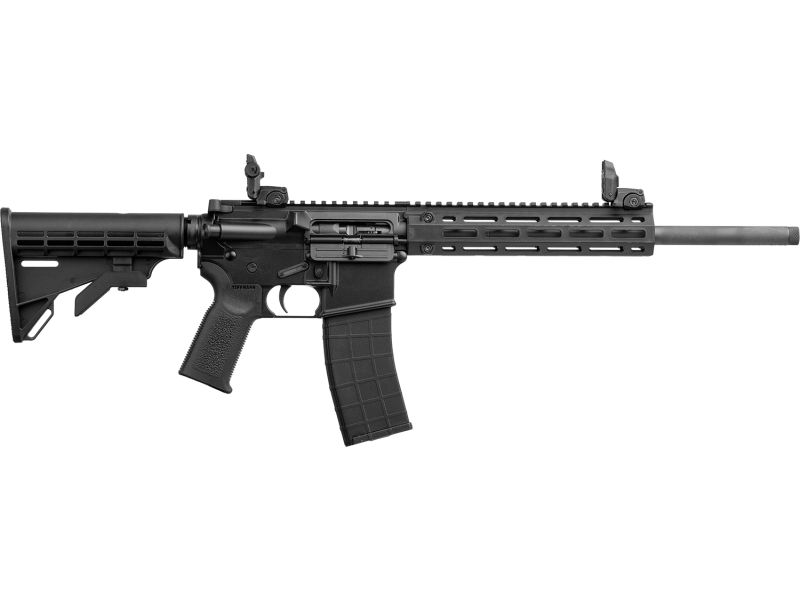 Tippmann M4-22 LTE .22 LR semi-automatic rifle with 16-inch threaded barrel, M-LOK handguard, adjustable stock and 25-round magazine.