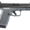 Ruger RXM Stealth Gray striker-fired 9mm pistol with a 4-inch barrel, optics-ready slide, Magpul Enhanced Handgun Grip, tritium front sight, and 15-round magazine.