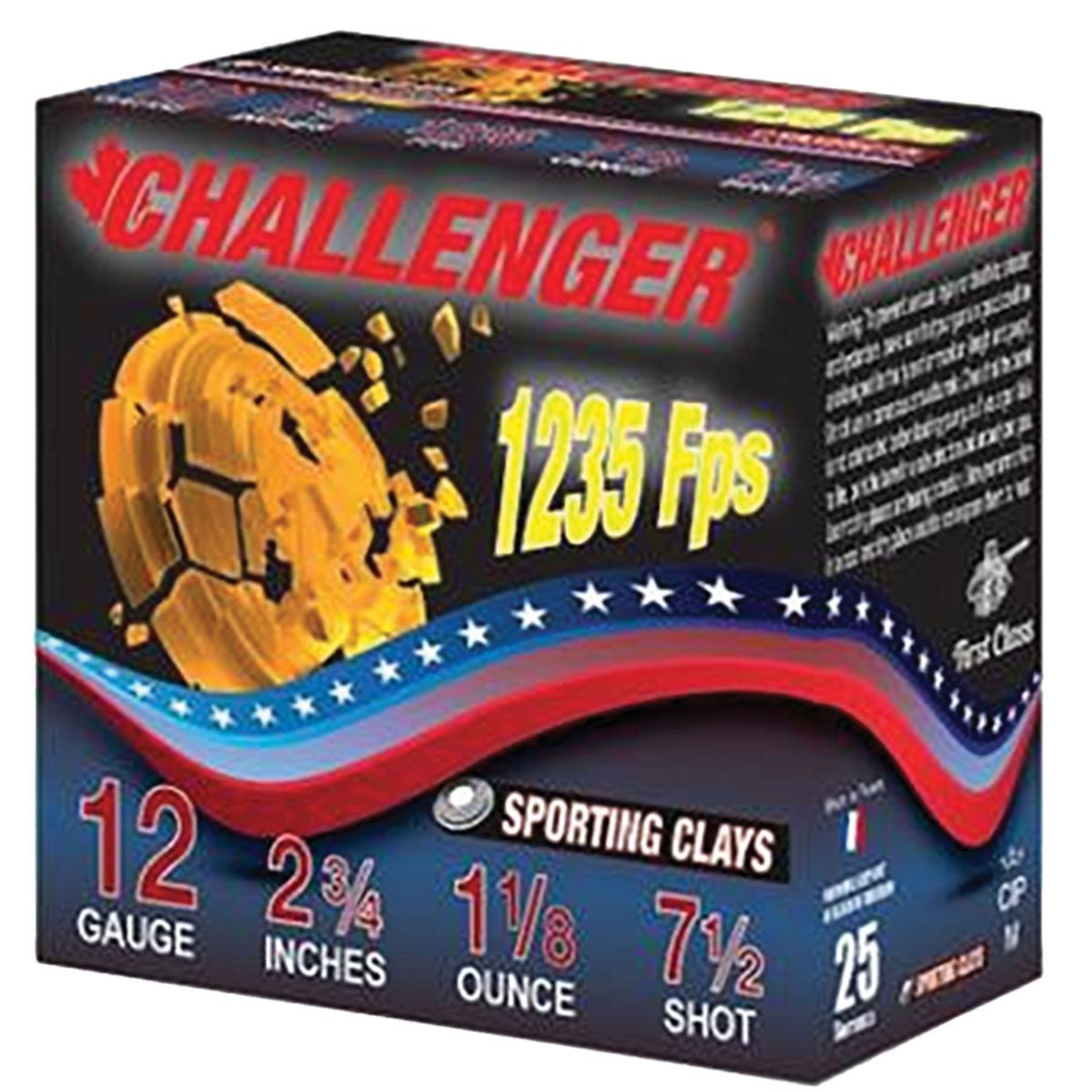 Challenger Sporting Clay 12 Gauge 2-3/4 inch #7.5 shot 250 round case
