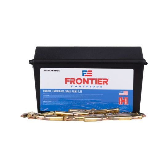 Hornady Frontier 5.56 NATO 55 grain FMJ 150 round ammunition package