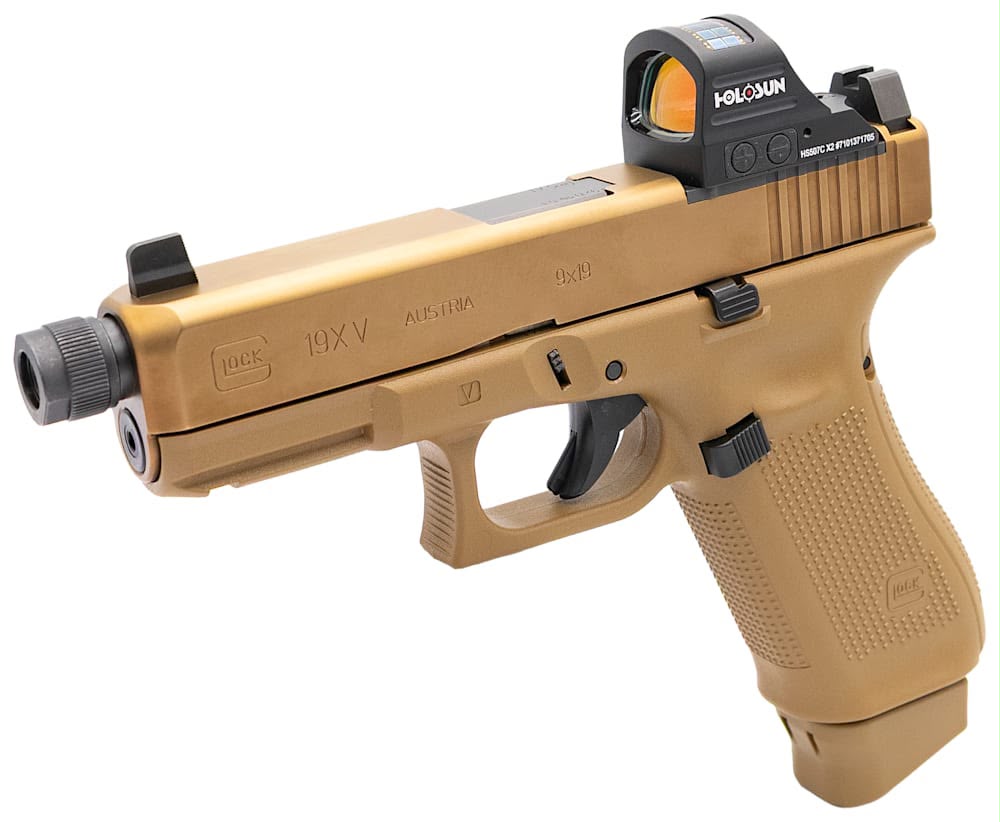 GLOCK 19X V MOS semi automatic pistol with Holosun HS507C optic