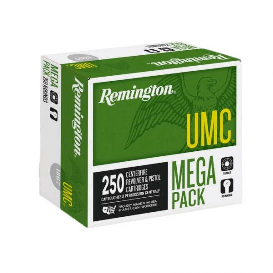Remington UMC 9mm Luger 115 grain FMJ 250 round ammunition package