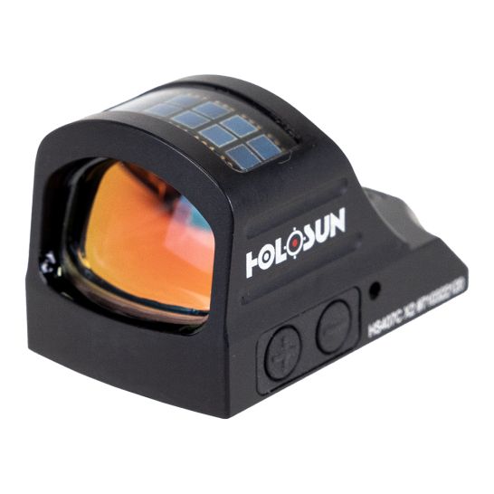 Holosun HS407C-X2 1x red dot reflex sight with 2 MOA reticle and Shake Awake