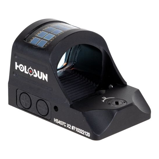 Holosun HS407C-X2 1x red dot reflex sight with 2 MOA reticle and Shake Awake