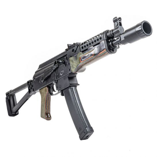 PSA AK-V 9mm Voodoo with multicolored furniture and ventilated upper handguard