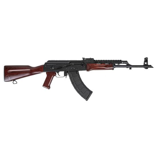PSA AK-47 GF3 Forged Classic Rifle with Redwood-style furniture and railed gas tube