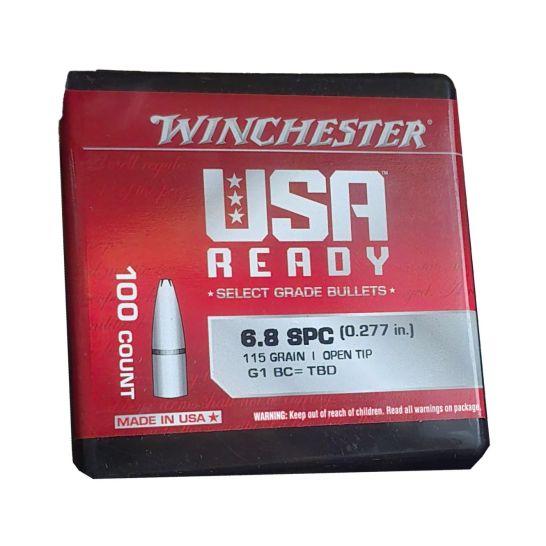 Winchester USA Ready 6.8 SPC 115 grain FMJ rifle ammunition 100-round package