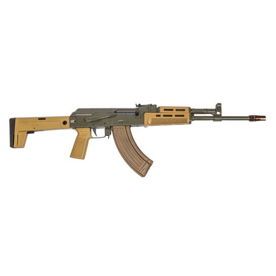 Sabre AK-47 GF4 rifle in Moss Green and Burnt Bronze with Plan B mount