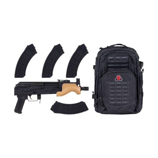 Century Arms Micro Draco 7.62x39mm with wood handguard and black finish