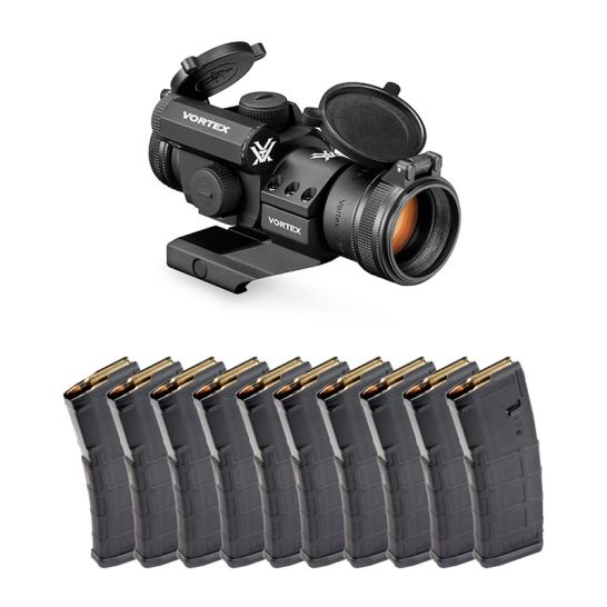 Vortex StrikeFire II red green dot sight and Magpul Gen M2 PMAG magazines bundle